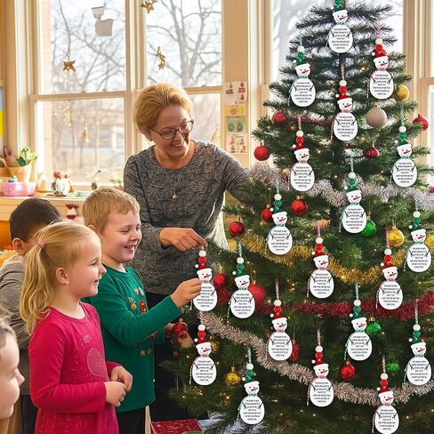 24 Pcs Height Ribbon Ornament Christmas Child Kids 2024 Personalized Growth Measurement Keepsake Ornament Wooden Hanging Christmas Tree Keepsake Classroom Gifts Bulk Xmas Stocking Stuffers in Kuwait