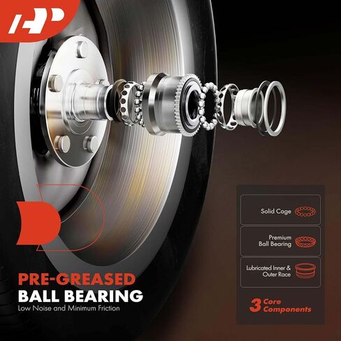 A-Premium Rear Wheel Bearing and Hub Assembly with ABS & 6-Lug Compatible with Cadillac CTS 2004-2007, SRX 2004-2009, STS 2005-2011 in Saudi Arabia