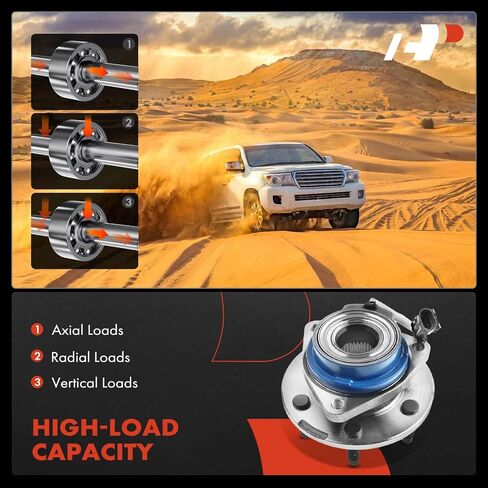 A-Premium Rear Wheel Bearing and Hub Assembly with ABS & 6-Lug Compatible with Cadillac CTS 2004-2007, SRX 2004-2009, STS 2005-2011 in Saudi Arabia