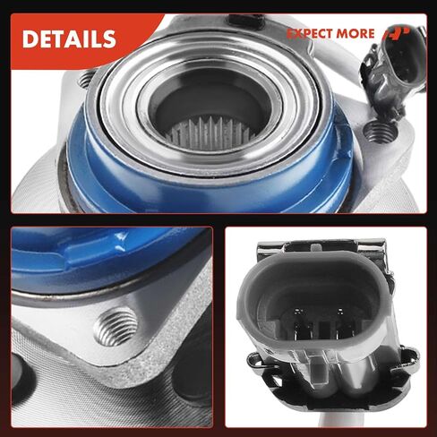 A-Premium Rear Wheel Bearing and Hub Assembly with ABS & 6-Lug Compatible with Cadillac CTS 2004-2007, SRX 2004-2009, STS 2005-2011 in Saudi Arabia