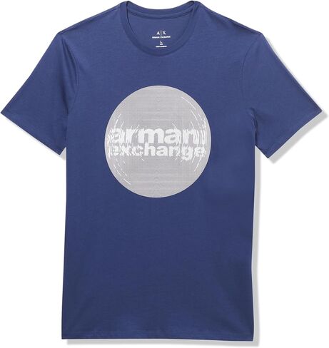Armani Exchange Men's Slim Fit Cotton Bubble Logo Tee in Saudi Arabia