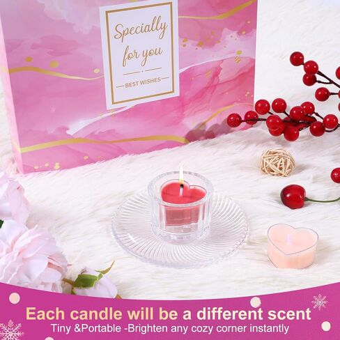 Scented Candle Gift Set, 24 Heart Advent Calendar 2025, Stress Reducing Gifts for Women, Home Scented Candles, Ideal for Women's, Christmas, Thanksgiving, Mother's Day Gifts in Saudi Arabia