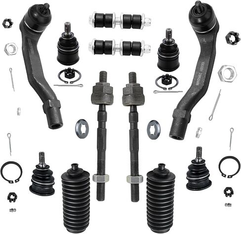 Detroit Axle - Front 12pc Suspension Kit for 92-95 Honda Civic, 4 Ball Joints 2 Sway Bars 4 Tie Rods 2 Boots 1992 1993 1994 1995 Replacement in Saudi Arabia