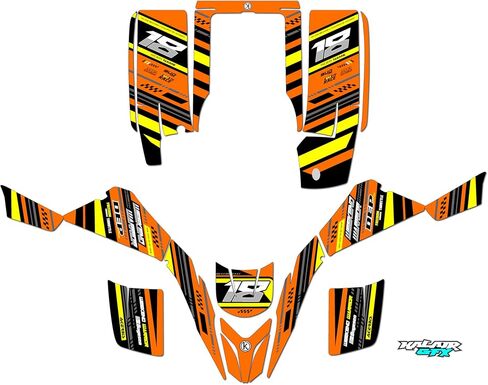 Graphics Kit for Yamaha BLASTER YFS200 (2003-2006) Warrior Series Blue 16 Mil - ATV UTV Custom Racing Graphics Stickers Decals Kit, no-plastics in Saudi Arabia