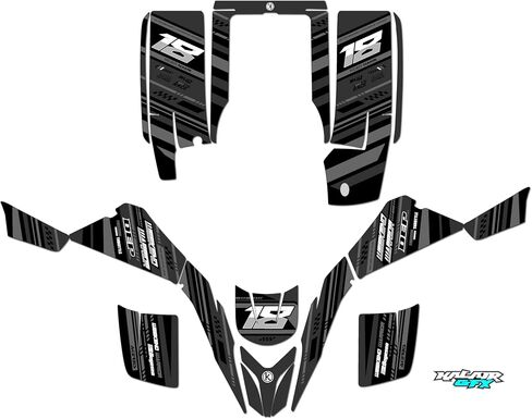 Graphics Kit for Yamaha BLASTER YFS200 (2003-2006) Warrior Series Blue 16 Mil - ATV UTV Custom Racing Graphics Stickers Decals Kit, no-plastics in Saudi Arabia