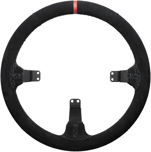 حافة عجلة من الجلد السويدي المصقول من SimSports | عجلة قيادة للسباق مقاس 340 ملم لسباقات Sim | مثالية للتجمع والانجراف والبيضاوي | مصنوع يدويًا من أجل الإمساك والتحكم والراحة in Kuwait