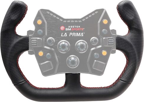 حافة عجلة من الجلد السويدي المصقول من SimSports | عجلة قيادة للسباق مقاس 340 ملم لسباقات Sim | مثالية للتجمع والانجراف والبيضاوي | مصنوع يدويًا من أجل الإمساك والتحكم والراحة in Kuwait