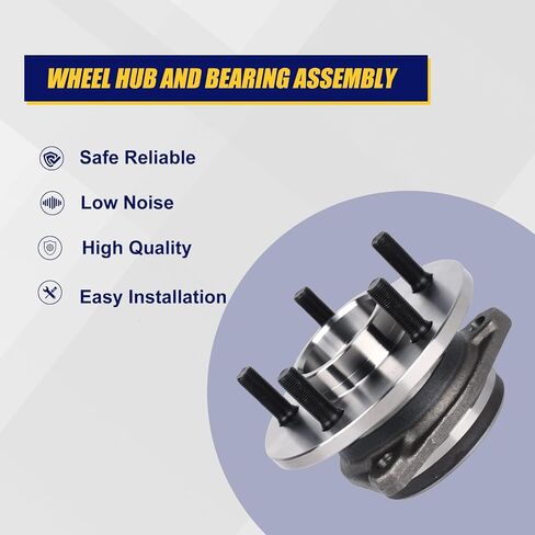 KUSATEC 513158 محمل العجلات الأمامية ومجموعة المحور متوافقة مع Jeep Wrangler 1999-2006، Cherokee 1999-2001، TJ 2000-2006، 5 العروة in Saudi Arabia