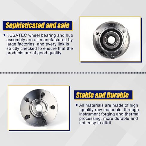 KUSATEC 513158 محمل العجلات الأمامية ومجموعة المحور متوافقة مع Jeep Wrangler 1999-2006، Cherokee 1999-2001، TJ 2000-2006، 5 العروة in Saudi Arabia