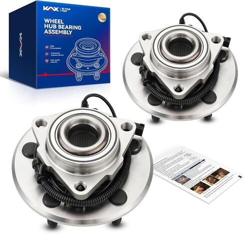 KAX 515151 Pair Front Wheel Bearing Compatible with Ram 1500 2012-2018, Ram 1500 Classic 2019-2022,5 Lugs W/ABS in Saudi Arabia