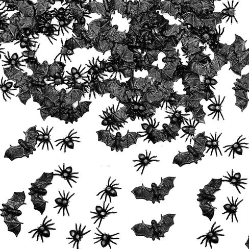 48Pcs Pink Halloween Bats Wall Decor, 3D Bats Halloween Decoration PVC Bats Wall Bat Stickers for Wall, Adhesive Bat Wall Decals Spooky Bats for Home Indoor, Halloween Wall Decor(Black Pink Rose) in Saudi Arabia