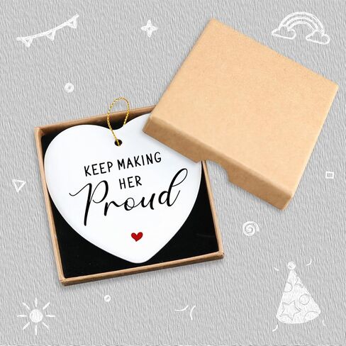 هدايا فقدان الطفل، سنحتفظ بك في قلوبنا، زخرفة معلقة، هدية تذكارية للملاك الطفل، هدايا الإجهاض للأمهات فقدان تعاطف الطفل، هدية Hialektur لعيد الميلاد، تذكار قلب من السيراميك in Kuwait