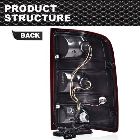 Tail Lights Assembly w/o Bulbs Compatible with GMC Sierra 1500 2014-2018/Fit For GMC Sierra 2500 HD 2015-2019/Fit For GMC Siera 3500 HD 2015-2019 Smoky lens Clear Bottom in Saudi Arabia