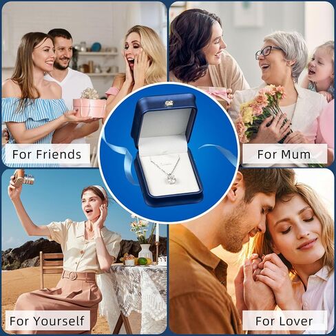 Moissanite Necklace for Women Men, 1ct-2ct DEF Color Lab Created Moissanite Pendant Necklace，925 Sterling Silver necklace with 18K White Gold Plated,Safety Friction Back in Saudi Arabia