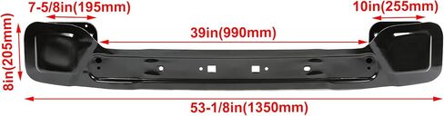 Kojem Bumper Reinforcement Compatible with 2015-2021 Ford Transit-150 250 350 350 HD Replace For LK4Z17757B, LK4Z17757A, FO1006271 Front Upper Bumper Steel Black in Saudi Arabia