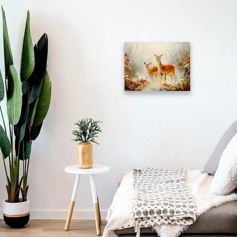 WODMIS خمر عيد الميلاد الوردي شاحنة جدار ديكور مؤطرة قماش جدار الفن، بلدة صغيرة ديكور عيد الميلاد، مزرعة أشجار عيد الميلاد الطازجة جدار ديكور قماش ديكورات المنزل للمنزل مزرعة جدار ديكور 11x14 in Kuwait