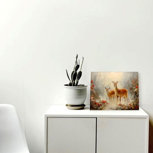 WODMIS خمر عيد الميلاد الوردي شاحنة جدار ديكور مؤطرة قماش جدار الفن، بلدة صغيرة ديكور عيد الميلاد، مزرعة أشجار عيد الميلاد الطازجة جدار ديكور قماش ديكورات المنزل للمنزل مزرعة جدار ديكور 11x14 in Kuwait