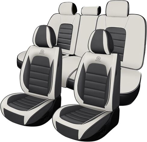 Car Seat Cover Fit for Ford Expedition 2000-2025,Compatible Airbag Non-Slip Waterproof Seat Cover,Car Seat Protector Premium Interior (Luxury 5 Seats,Black Green) in Kuwait