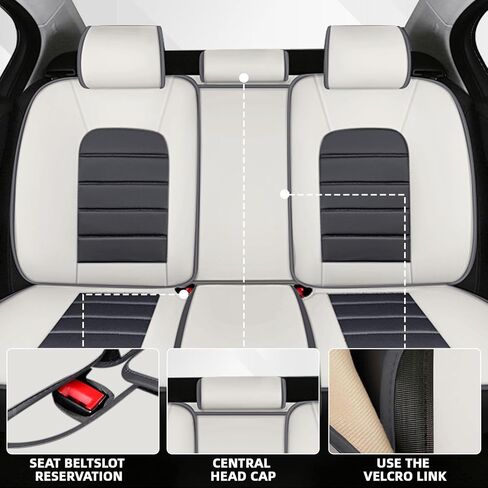 Car Seat Cover Fit for Ford Expedition 2000-2025,Compatible Airbag Non-Slip Waterproof Seat Cover,Car Seat Protector Premium Interior (Luxury 5 Seats,Black Green) in Kuwait