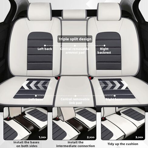 Car Seat Cover Fit for Ford Expedition 2000-2025,Compatible Airbag Non-Slip Waterproof Seat Cover,Car Seat Protector Premium Interior (Luxury 5 Seats,Black Green) in Kuwait