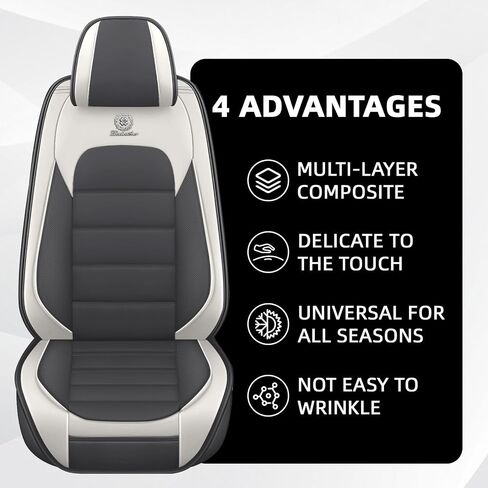 Car Seat Cover Fit for Ford Expedition 2000-2025,Compatible Airbag Non-Slip Waterproof Seat Cover,Car Seat Protector Premium Interior (Luxury 5 Seats,Black Green) in Kuwait
