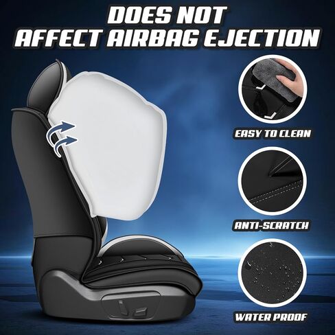 Car Seat Covers for Nissan Titan 2004-2025, Premium Nappa Leather Car Seat Cover, Stylish Sport Seat Covers， Automobile Seat Cover Sets.(Standard 2 Seats/Black White) in Saudi Arabia