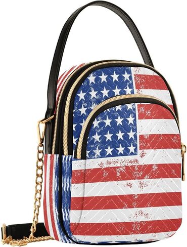 ALAZA Chain Crossbody Bags for Women Quilted Shoulder Crossbody Handbags Travel Cross Body Cell Phone Purses Bags in Saudi Arabia