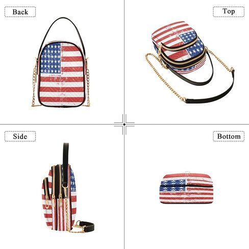 ALAZA Chain Crossbody Bags for Women Quilted Shoulder Crossbody Handbags Travel Cross Body Cell Phone Purses Bags in Saudi Arabia