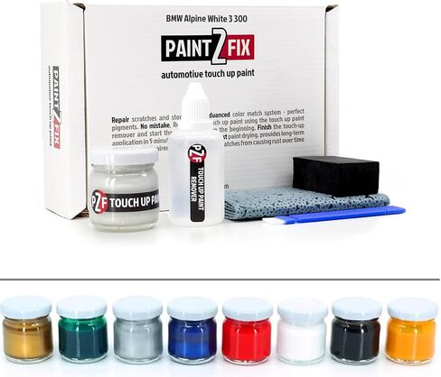 طلاء PAINT2FIX باللون الأبيض اللؤلؤي QAB لسيارات نيسان مورانو - طقم إصلاح الخدوش والطلاء - عبوة برونزية in Kuwait