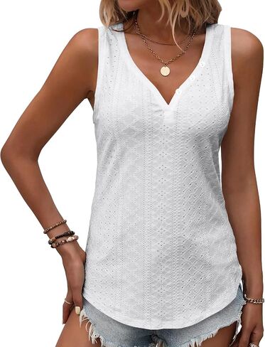 Women's V-Neck Sleeve Blouse - Casual Loose Fit Tunic Top with Embroidery Detail, Dressy Elegant Shirt for Women in Saudi Arabia