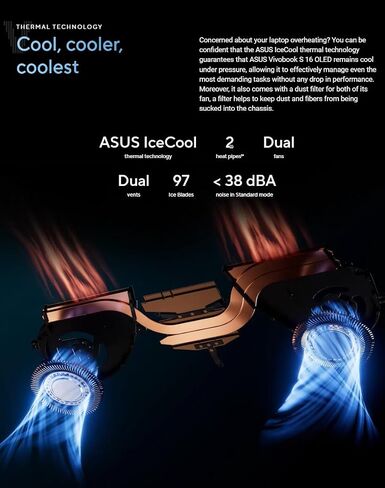 Asus Vivobook S 14 AI OLED LAPTOP ، Intel Core Ultra 5 226V ، Intel ARC Graphics ، Copilot+ AI ، RGB Backlit KB ، Wi-Fi 7 ، 2x Thunderbolt 4 ، Win11 ، W/Mousepad (16GB RAM | 1TB SSD) in Kuwait