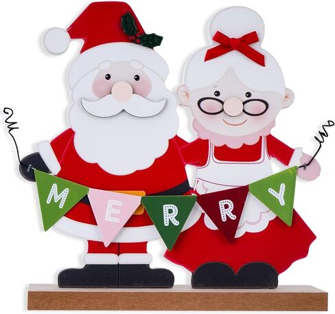 Christmas Decorations for Home Red Coffee Cup Sign Farmhouse Merry Christmas Decor Wooden Rustic Happy Holiday Block Tabletop Xmas Party Décor for Living Room, Dining Table in Saudi Arabia