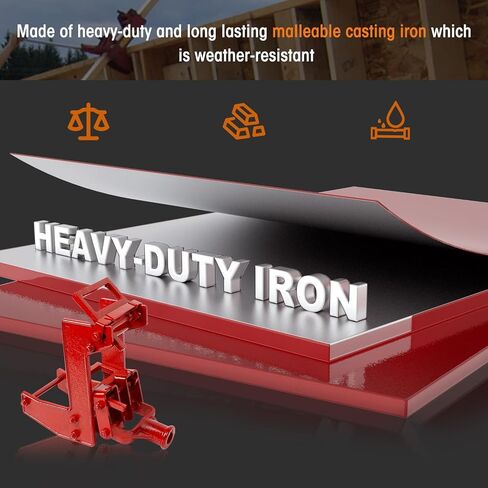 Heavy-Duty Malleable Casting Iron Wall Jack for Lifting Wall Beams Decks and More with Capacity of Lifting 1,000 lbs, Red, Pack of 1 in Saudi Arabia