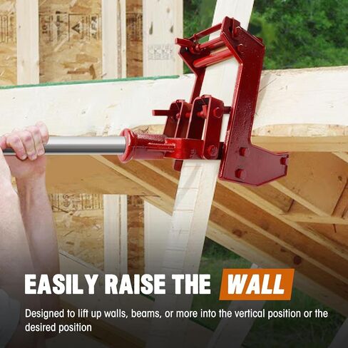Heavy-Duty Malleable Casting Iron Wall Jack for Lifting Wall Beams Decks and More with Capacity of Lifting 1,000 lbs, Red, Pack of 1 in Saudi Arabia