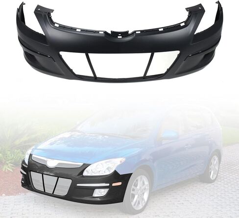غطاء المصد الأمامي المجهز يناسب 2009-2012 Hyundai Elantra Touring GL GLS L SE Hatchback مع فتحات إضاءة الضباب يحل محل 865112L300، HY1000179 in Kuwait