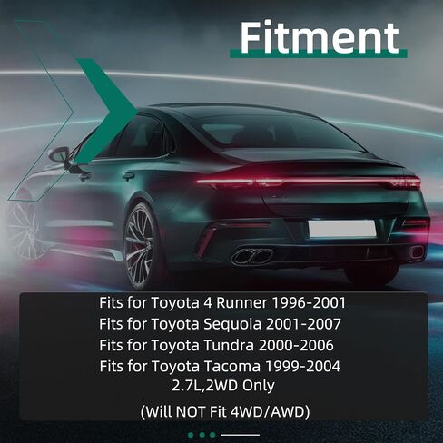 2 محمل محور العجلة الأمامية مناسب لسيارة Toyota 4 Runner 1996-2001، لـ Sequoia 2001-2007، لـ Tundra 2000-2006، لـ Tacoma 1999-2004 2.7L، 2WD فقط، لن يناسب 4WD # WH5170112W، NT517011 in Saudi Arabia