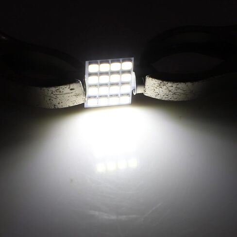 DE3175 DE3021 2835 Chipset 16-SMD 6000K 31mm Car LED Bulb Interior Festoon Door Dome Map Trunk Cargo Courtesy Glove Box Light Bulbs Plastic Aluminum White Light (Set of 4) in Saudi Arabia
