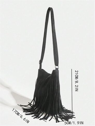 GORGLITTER Women's Western Fringe Bag Cowgirl Purse Faux Suede Crossbody Bag with Tassel in Saudi Arabia