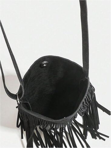 GORGLITTER Women's Western Fringe Bag Cowgirl Purse Faux Suede Crossbody Bag with Tassel in Saudi Arabia