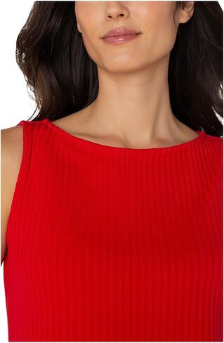 بلوزة نسائية بدون أكمام ورقبة قارب مضلعة in Kuwait