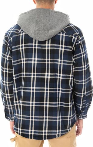 Smith's Workwear Big Men's Sherpa-Lined Hooded Flannel Shirt-Jacket with Inset in Saudi Arabia