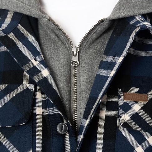 Smith's Workwear Big Men's Sherpa-Lined Hooded Flannel Shirt-Jacket with Inset in Saudi Arabia