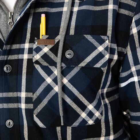 Smith's Workwear Big Men's Sherpa-Lined Hooded Flannel Shirt-Jacket with Inset in Saudi Arabia