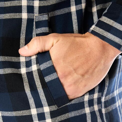 Smith's Workwear Big Men's Sherpa-Lined Hooded Flannel Shirt-Jacket with Inset in Saudi Arabia