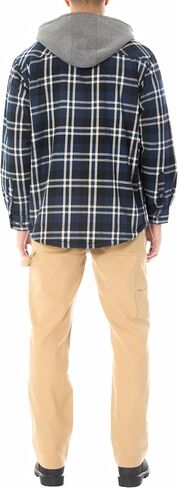Smith's Workwear Big Men's Sherpa-Lined Hooded Flannel Shirt-Jacket with Inset in Saudi Arabia
