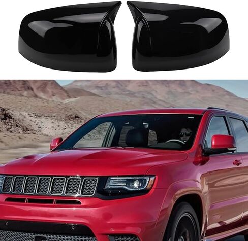 for Durango 2011~2024/Grand cherokee 2011~2021,Glossy Black,Auto Car Mirror Cover Rearview Mirror Guard Covers Door Side Cap Exterior Trim in Kuwait