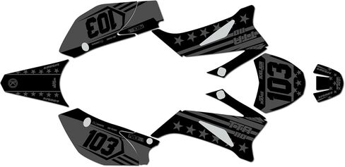 Graphics Kit for Yamaha TTR110 (2008+) USA Series Smoke 09 Mil - Dirt pit bike motorcycle stickers, dirtbike racing automotive decal motocross accessories no-plastics in Saudi Arabia