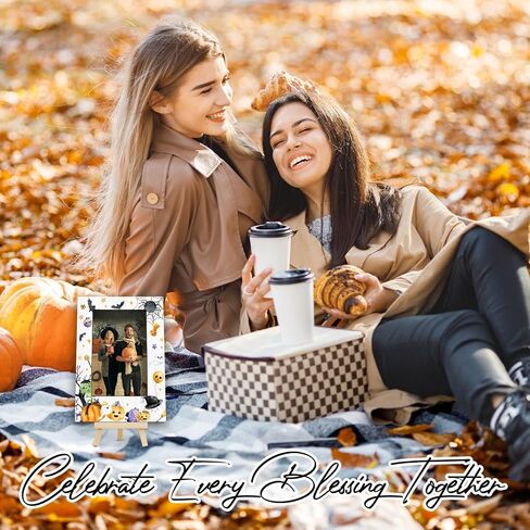 Happy Halloween Photo Frame, 4x6 Spooky Ghost Wooden Picture Frames for Home Office Desk Decor, Fun Halloween Gifts for Friend Boys and Girls -A02 in Kuwait