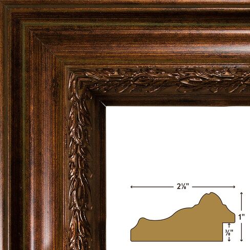 Craig Frames 16x20 Picture Frame – Aged Gold Arqadia Gothic Style 7372, 3 Inch Polystyrene Moulding, Acrylic Front, Backing, Wall Kit – Ornate Wall Display in Saudi Arabia
