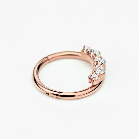 FANSING 316L Surgical Steel Beaded Zircon Piercing Rings for Septum Daith in Saudi Arabia